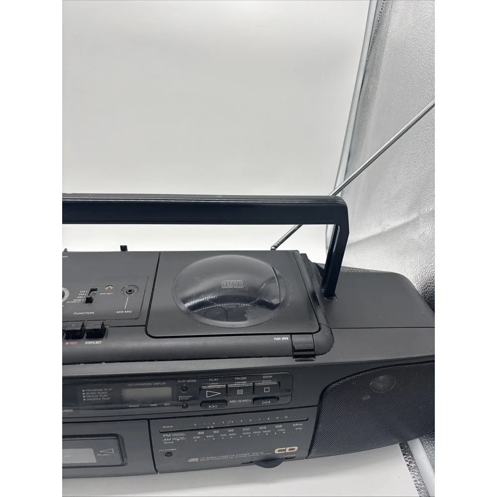Sony CFD-50 Vintage CD Player  AM/FM Radio Tested. Tape Needs Repair